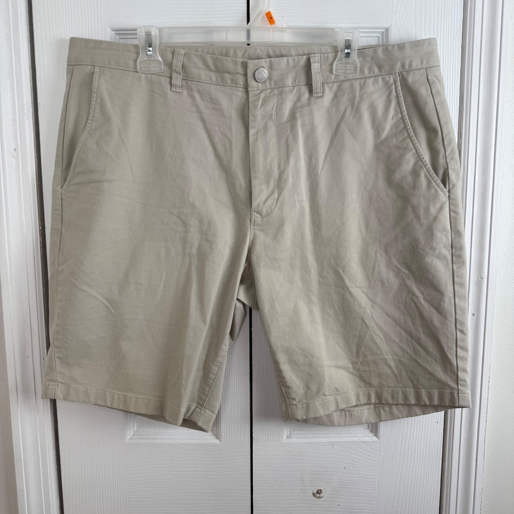 Bonobos Chino Shorts Khaki Beige 9" Inseam Stretch Men's‎ Size 38 Casual